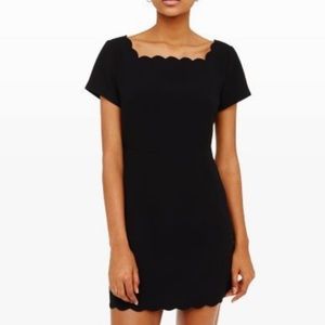 Scalloped Black Dress